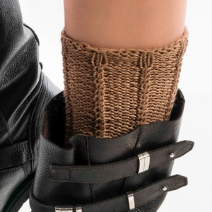 Cable Knit Leg warmers Boot Cuffs Boot Toppers Merino wool socks Cute leg warmers Winter accessory Steampunk Chunky boots socks Hand knitted