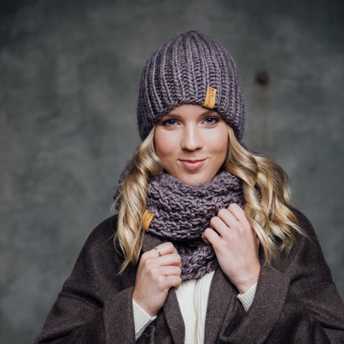 unisex hat and scarf set