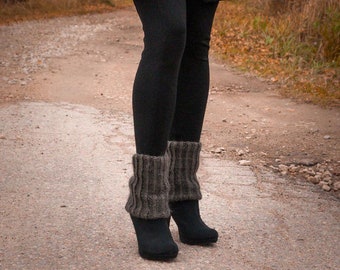 Mohair Handgestrickte Stiefel toppers Stiefel Stulpen Damen Stulpen Wintermode Geschenk für Sie Kohle Stulpen Flauschige Socken Für Mädchen