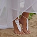 Bridal Barefoot Sandals White crochet barefoot sandals Bridal Foot jewelry Beach wedding barefoot sandals Lace shoes Beach wedding sandals 