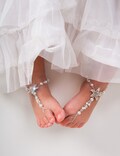 Flower girl barefoot sandals Baby Starfish barefoot sandal Girl Beach sandal Baby Shower Gift Baptism shoes Beach wedding Foot thongs product logo
