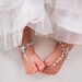 Flower girl barefoot sandals Baby Starfish barefoot sandal Girl Beach sandal Baby Shower Gift Baptism shoes Beach wedding Foot thongs 