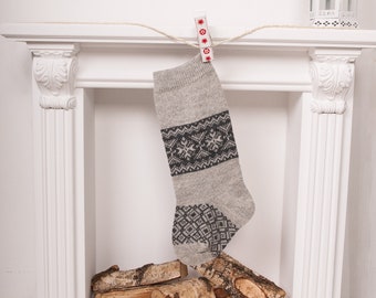 Personalized Christmas Stockings, Grey christmas stockings, Family christmas stockings, farmhouse home decoration