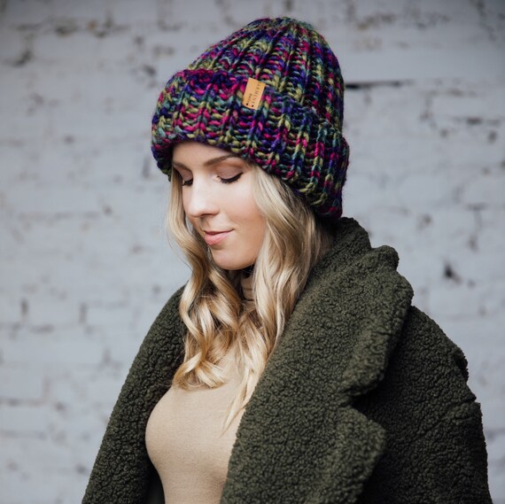 Knit Hat Women Chunky Knit Beanie 
