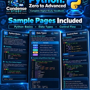 Python Zero to Advanced Handbook | 124 Pages, 73 Lessons, 6 Projects (Digital Download) 画像 6