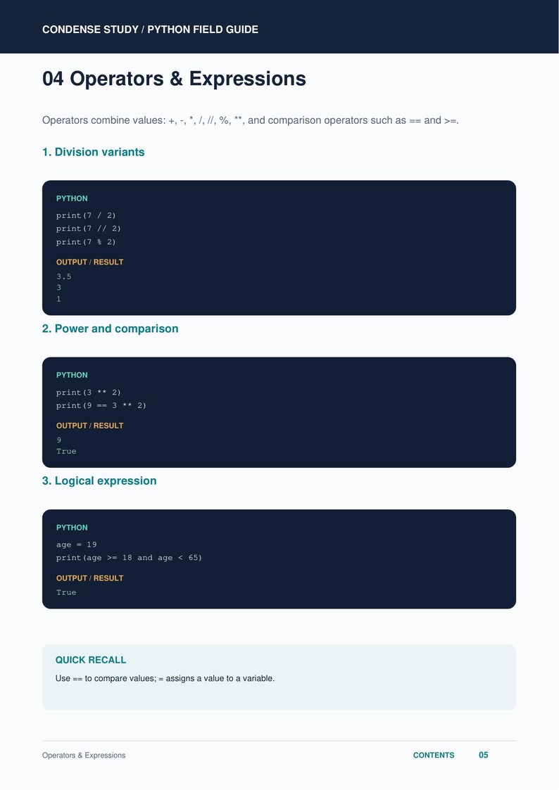 Guía de estudio de programación en Python en PDF / Apuntes, ejemplos y ejercicios de programación para principiantes / Descarga digital imagen 4