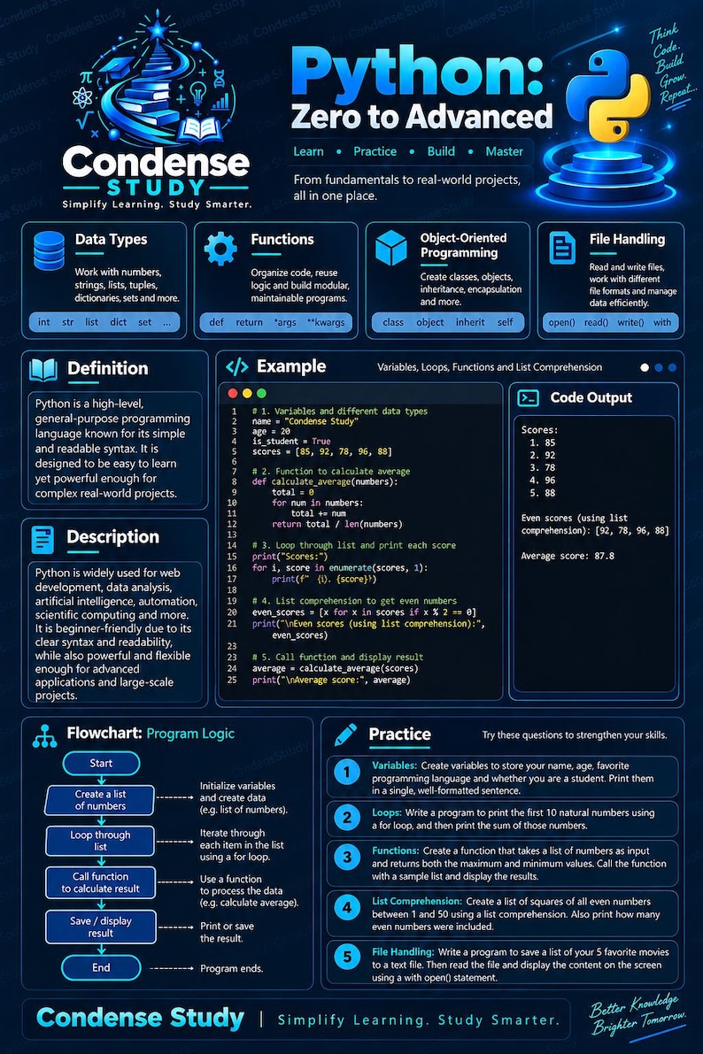 Python Zero to Advanced Handbook | 124 Pages, 73 Lessons, 6 Projects (Digital Download) 画像 9