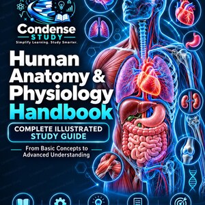 Studiehandleiding Menselijke Anatomie & Fysiologie PDF | Geïllustreerd handboek van 202 pagina's voor verpleegkundestudenten