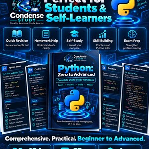 Python Zero to Advanced Handbook | 124 Pages, 73 Lessons, 6 Projects (Digital Download) 画像 5