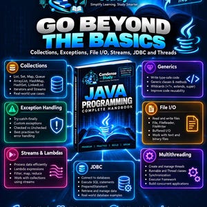 Java Programming Complete Handbook | 216 Pages, 90 Programs, 6 Projects (Digital Download) imagen 10