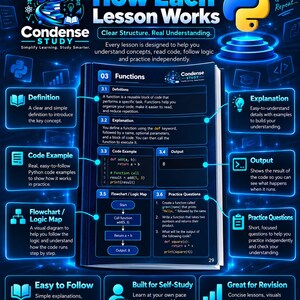 Python Zero to Advanced Handbook | 124 Pages, 73 Lessons, 6 Projects (Digital Download) 画像 3