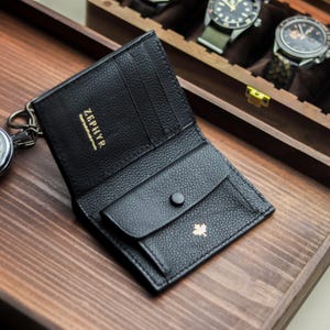 Black Python Luxury Men Bifold Card Wallet | Hand-Crafted | Personalized Wallet