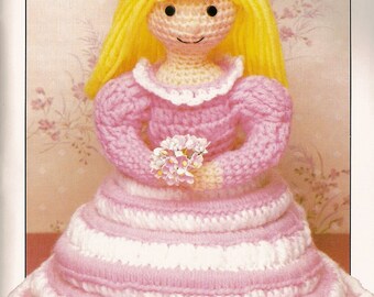 Vintage 80s Damsel Doll Toy Crochet Pattern - PDF Instant Download