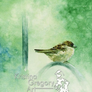 Archival Digital Print Reproduction: Sparrow - Birds - Nature Art & Watercolors