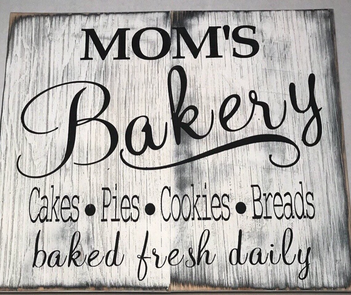 Mom's Bakery bakery sign mom gift farmhouse decor | Etsy