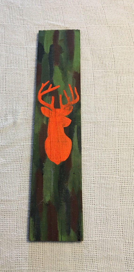 Camo Deer Head Wooden Sign Deer Deer Sign Country House Etsy