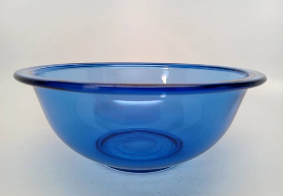 Vintage Pyrex Cobalt Blue Mixing Bowl 1 1/2 Qt 323 Pyrex Nesting Bowl Blue  Glass Bowl 