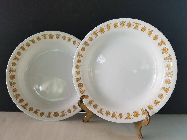 Corelle Butterfly gold rimmed soup bowls butterfly gold Etsy