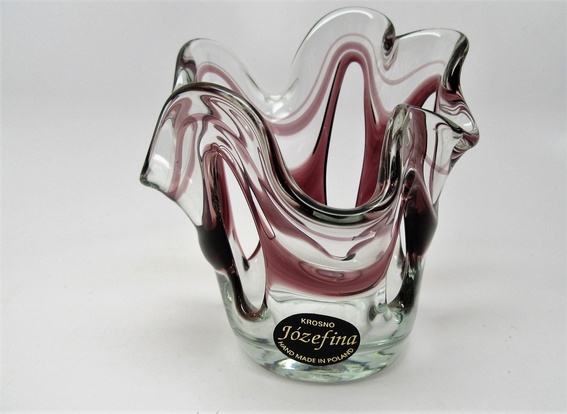 Krosno Jozefina candle holder hand made in Poland Etsy