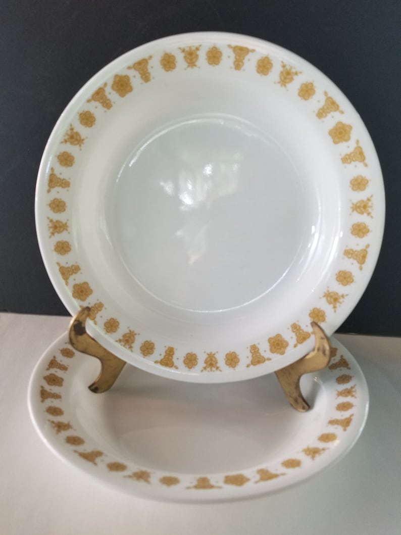 Corelle Butterfly gold rimmed soup bowls butterfly gold Etsy