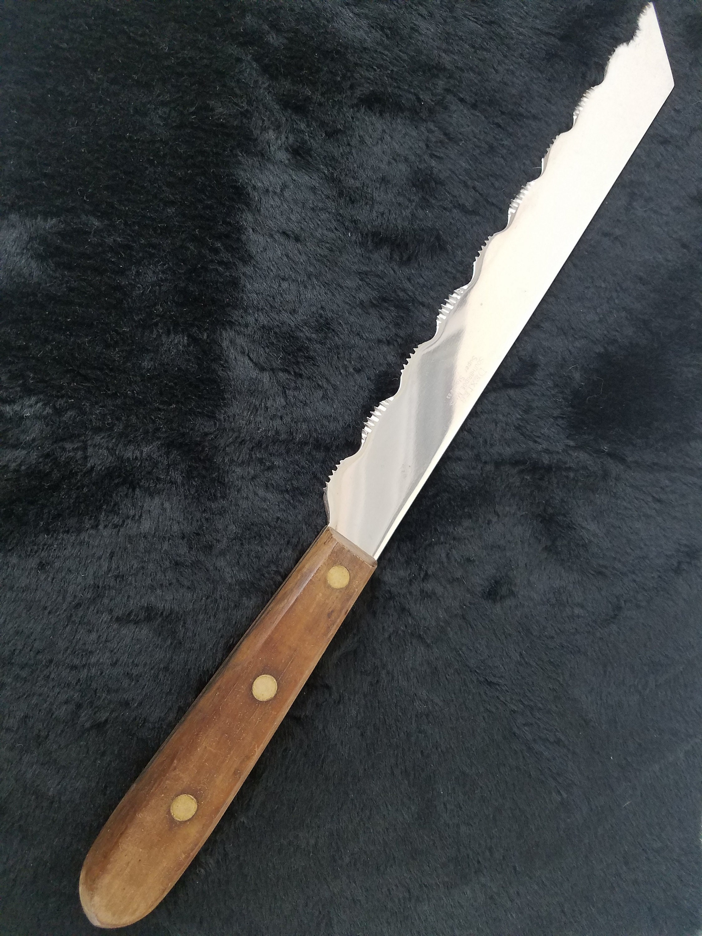 Vintage DEXTER Chef Knife 10” Blade 48910 Full Tang Wood Handle Southbridge  Mass