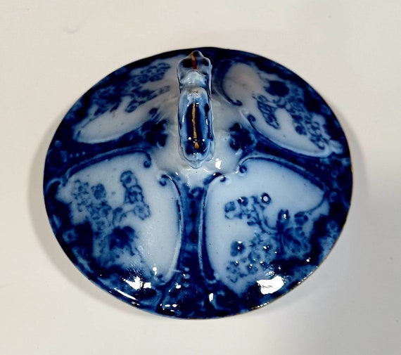 Cecil Lid 1891-1919 Till Dish Cecil Kong Sons - & Only Blue Flow China Blue England Antique Flow Hong Butter Blue Embossed Sugar Etsy Flow