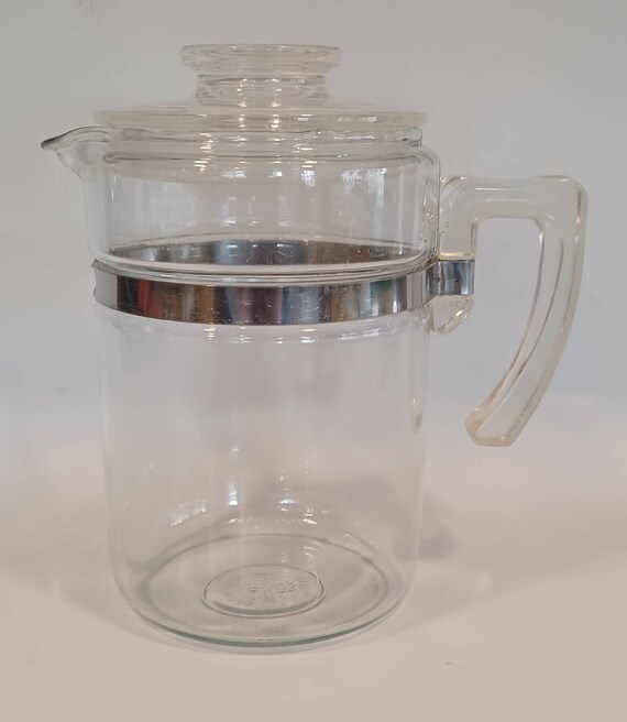 Flameware 6 Cup Percolator & Lid No Basket Or Insert by Pyrex