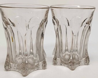 Antique tumblers glass tumblers set of 2