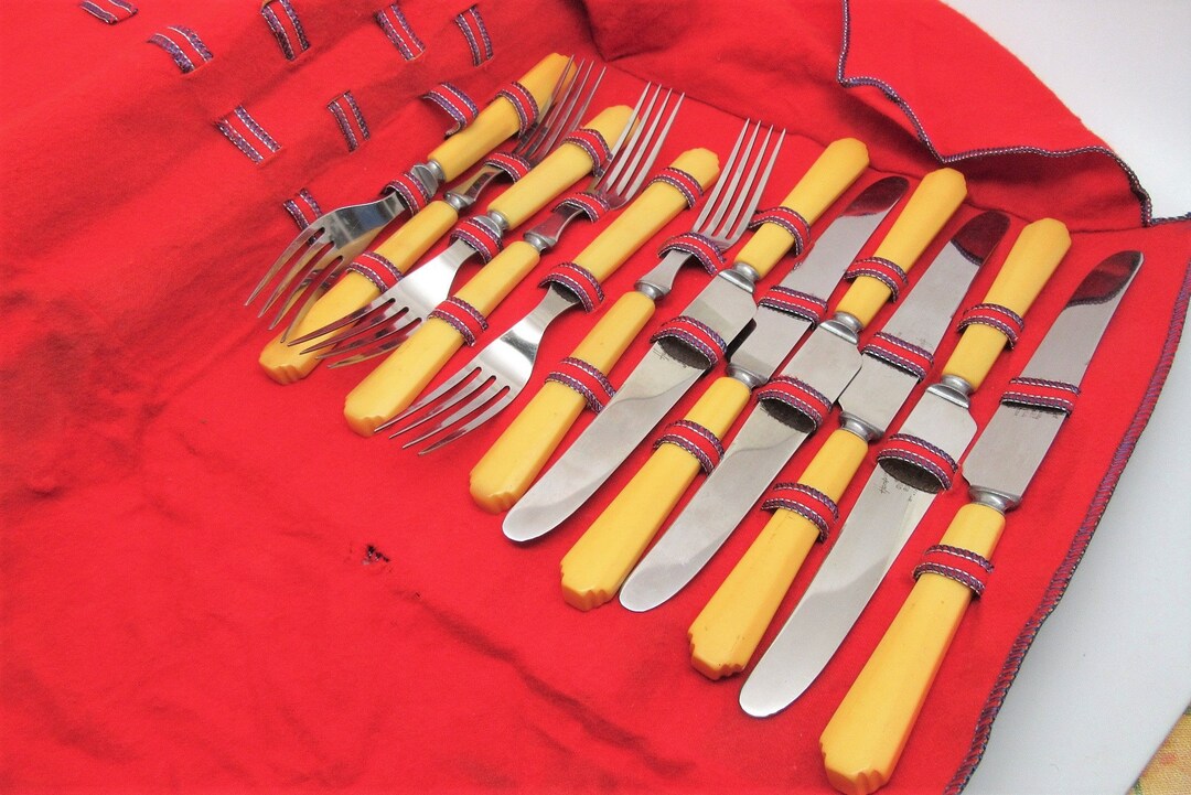 Vintage Hampshire Quality Cutlery Goodell Bakelite Utensils Bakelite