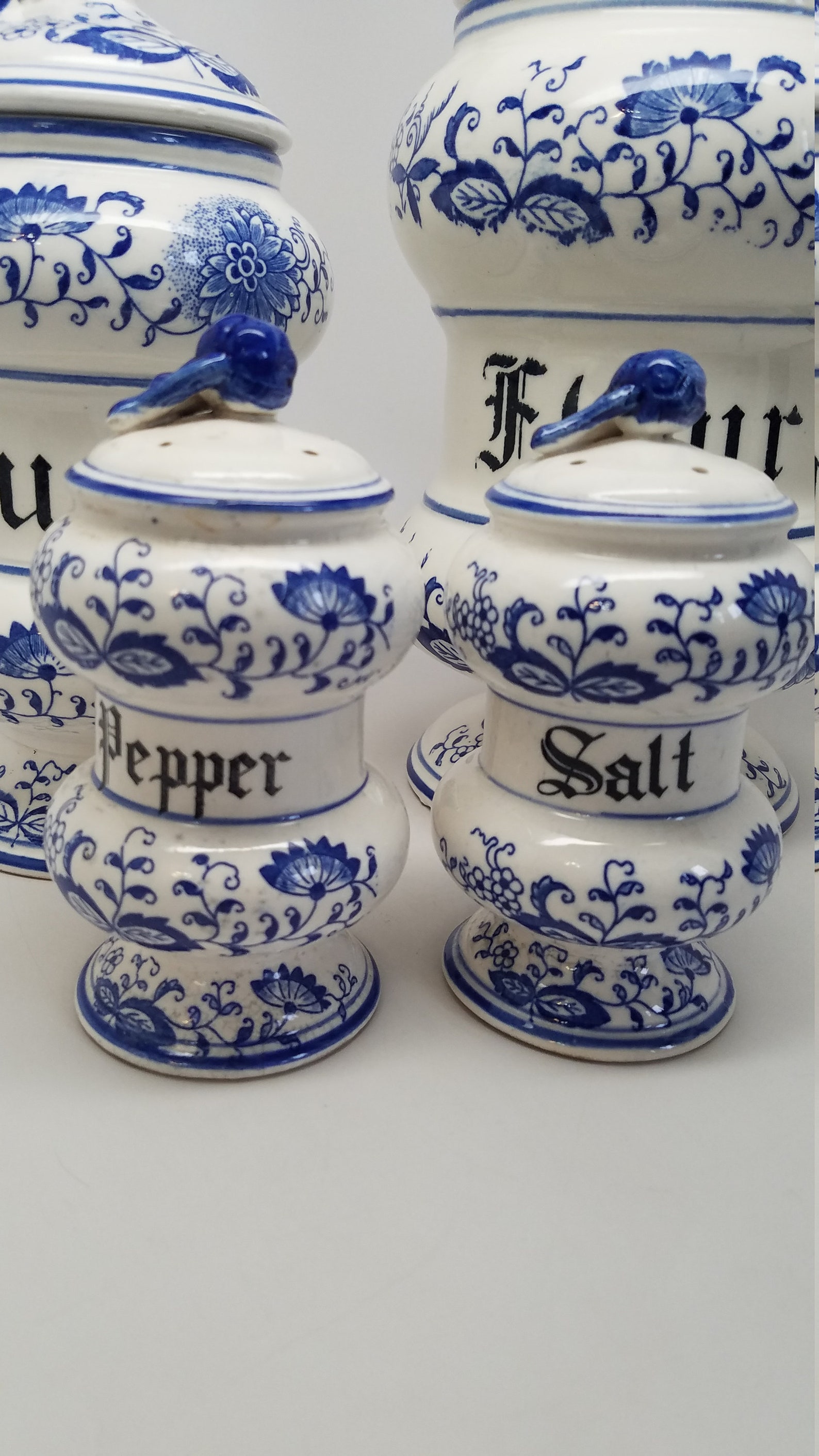 Blue Onion canister blue Onion sugar canister blue Onion Etsy