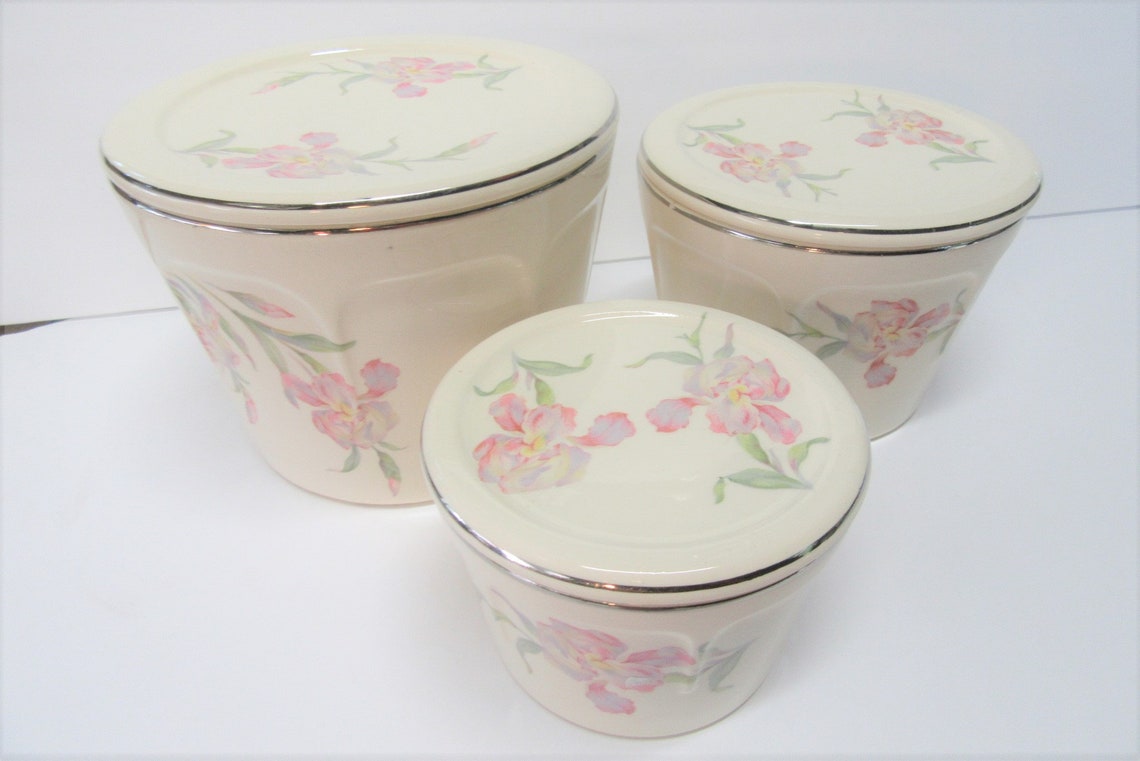 Iris by Universal cambridge potteries refrigerator dishes Etsy