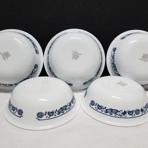 Vintage Corelle Old Town Blue cereal bowls set of 5