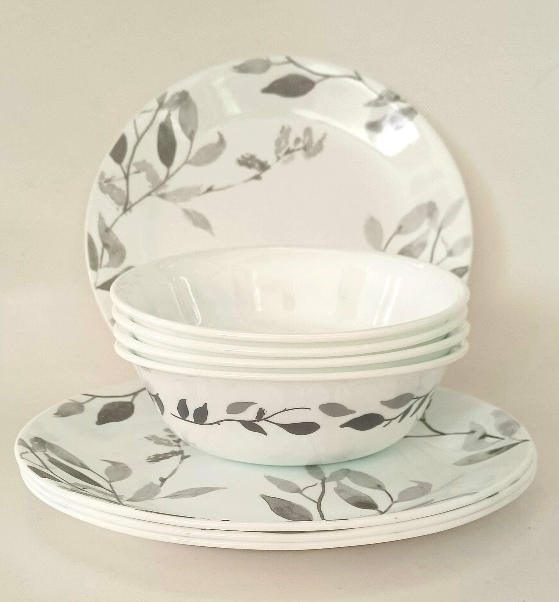 Corelle Boutique Dinnerware, Misty Leaves, 12 Piece - 12 piece