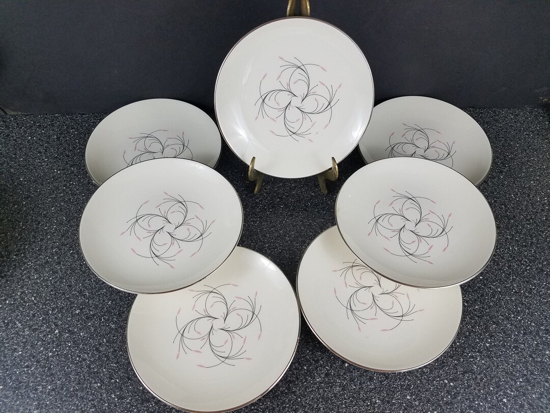 Vintage Homer Laughlin Rhythm Capri Bread and Butter Plates Set of 7 Etsy