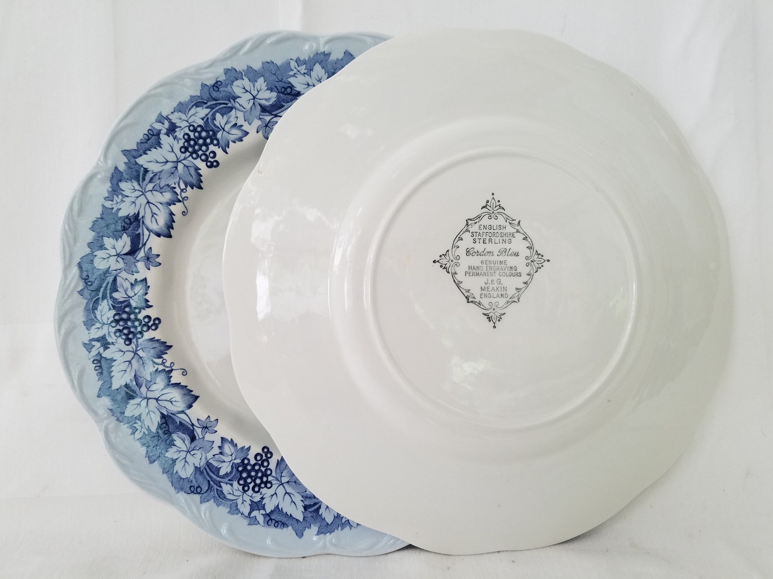 Vintage Cordon Bleu Dinner Plates Set of 2 Meakin England Etsy