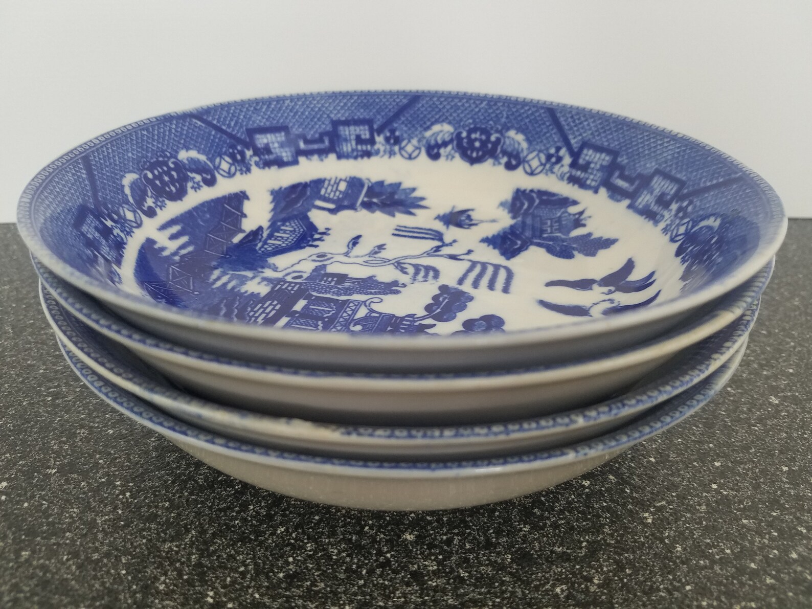 Y. S. Blue Willow Soup Bowls Set of 4 Vintage Blue Willow Etsy