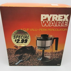 Vintage Corning Glass Coffee Percolator Stove Top Pot (item #214560)