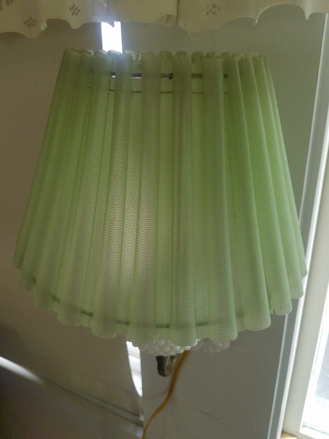 Vintage green lamp shade Etsy