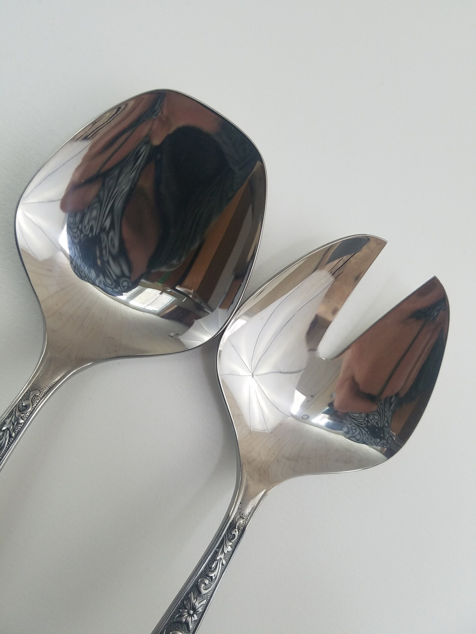 Vintage salad spoon and fork set stainless steel salad set Etsy
