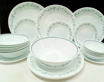 Corelle County Cottage dinnerware set dinner plates b&b plates  soup/cereal bowls fruit/dessert bowls veggie bowl 25