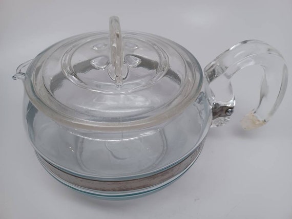 Vintage Pyrex Glass Coffee Carafe, Clear Tea Kettle, Antique Tea Pot –  Funkyhouse Vintage