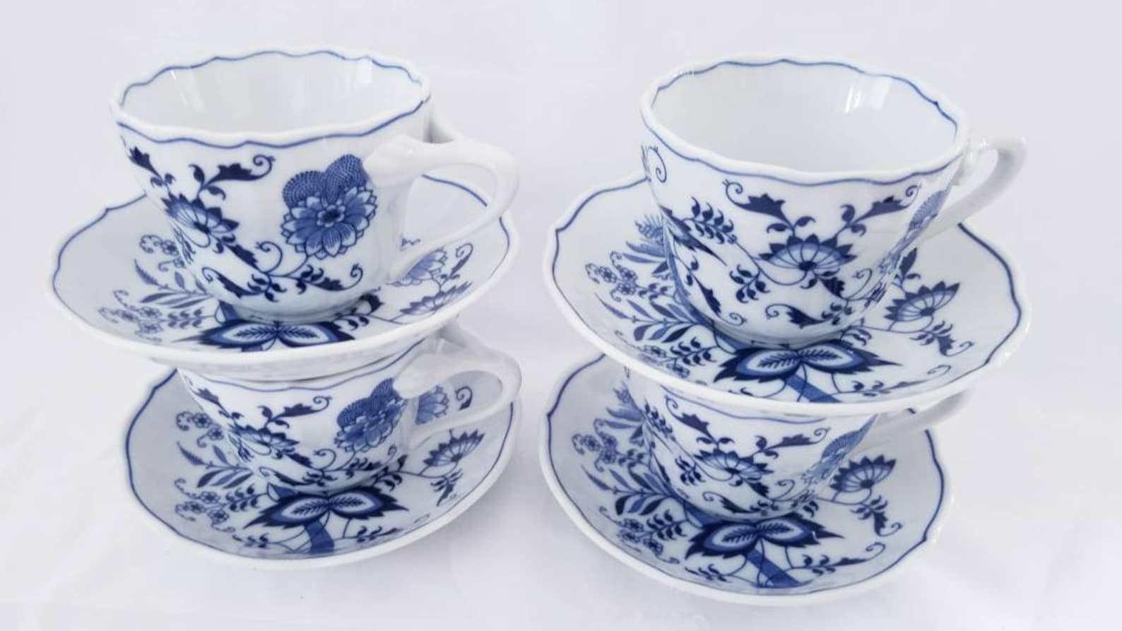 Blue Danube Teacup and Saucer Set of 4 - Etsy