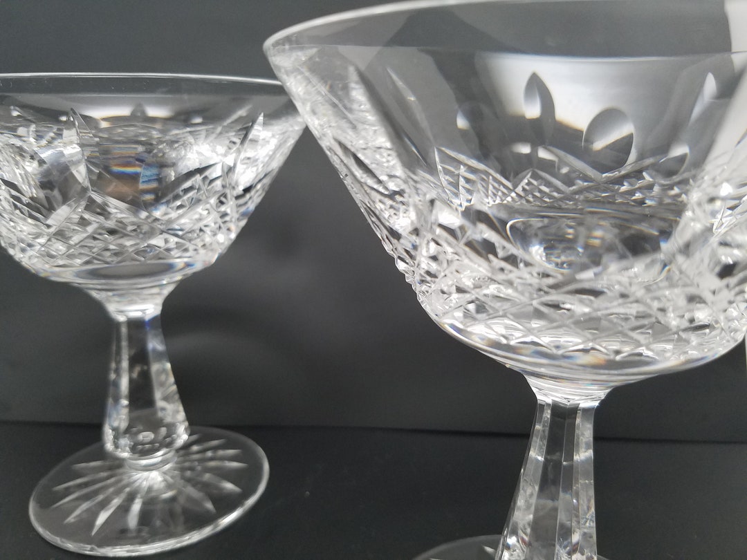 Vintage Waterford Crystal Martini Glasses Lismore Glassware Etsy