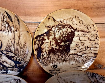 Animal Print Mossy Oak Dinnerware Vintage Mossy Oak Animal Print