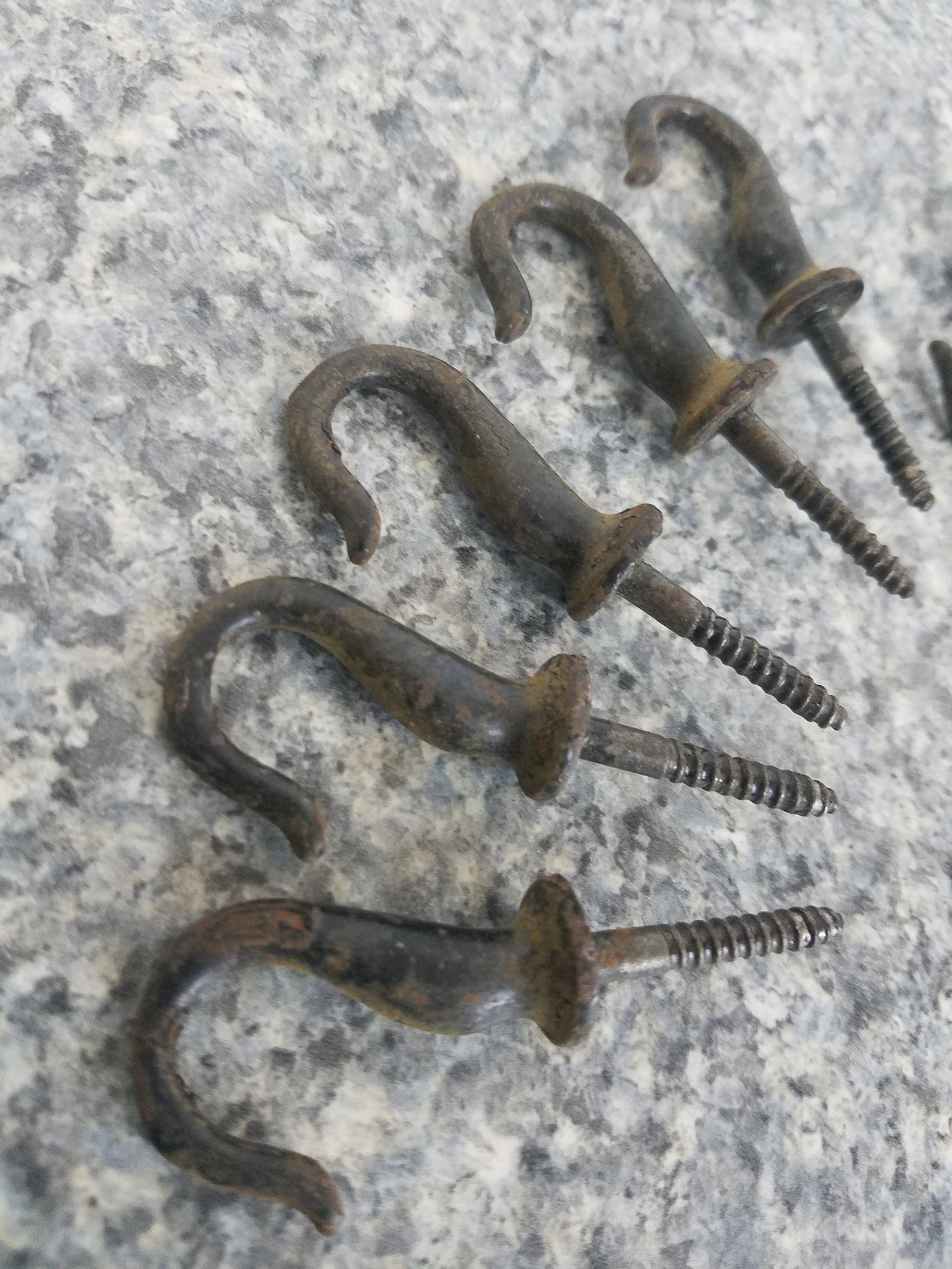 Cast iron hooks rusty old hooks set of 10 Etsy
