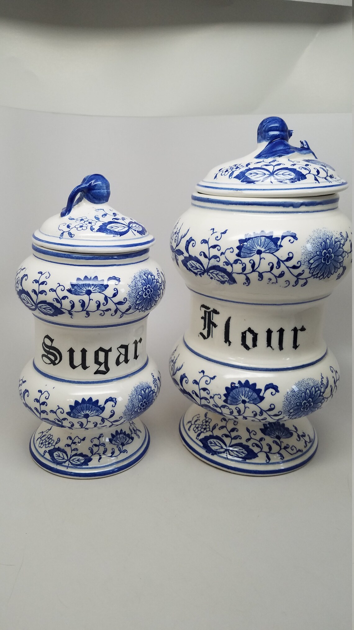 Blue Onion canister blue Onion sugar canister blue Onion Etsy