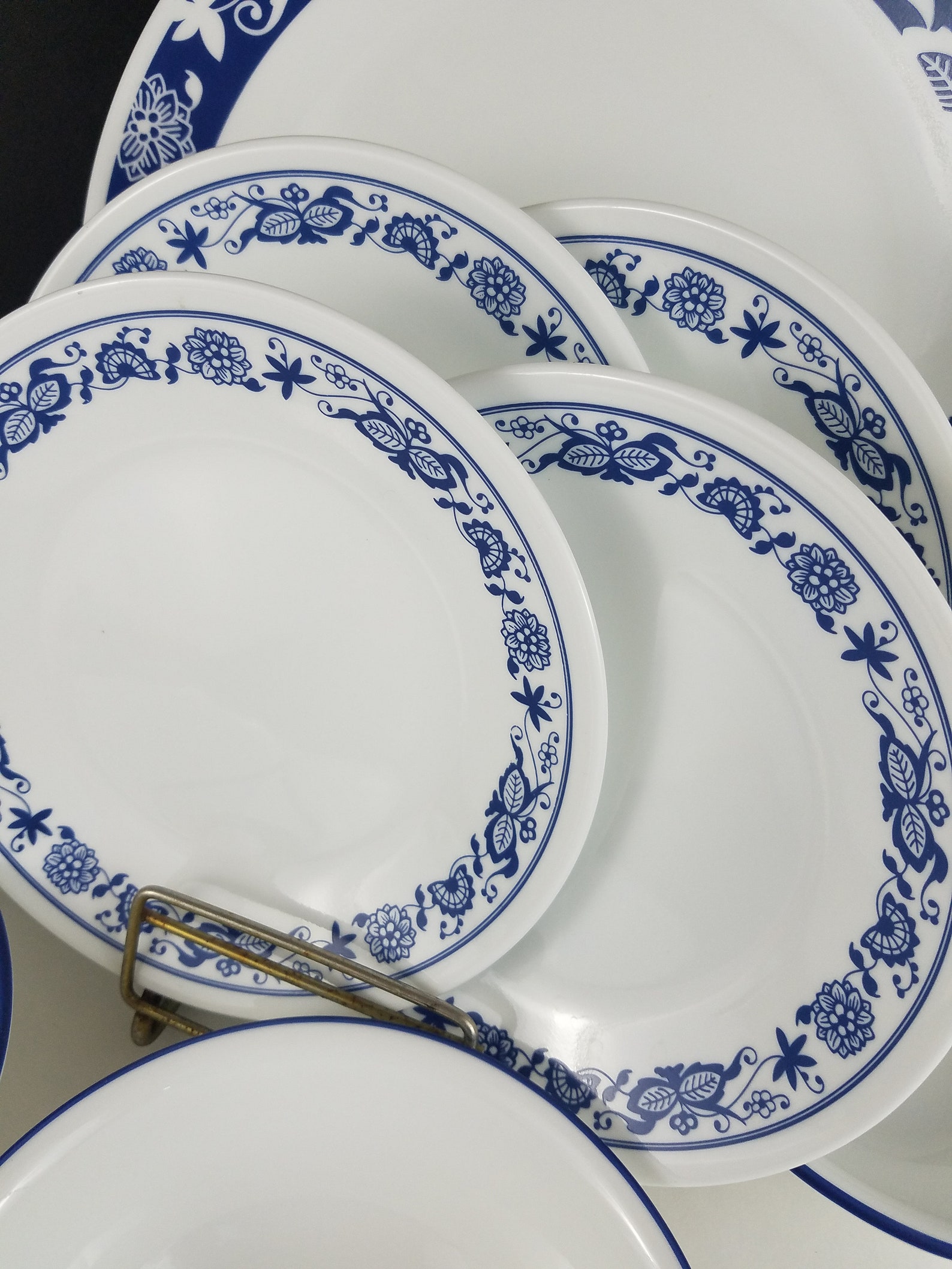 Corelle true blue 4 dinner plates 4 B&B plates 4 cereal Etsy