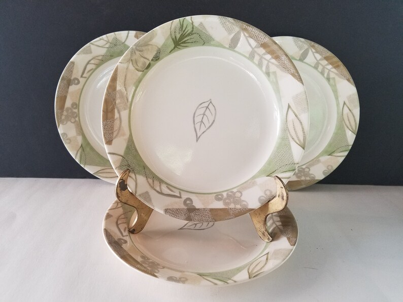 Corelle textured leaves bread and butter plates corelle Etsy