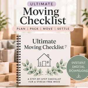 Den ultimata flyttchecklistan | Steg-för-steg-guide för packning och flytt (digital nedladdning)