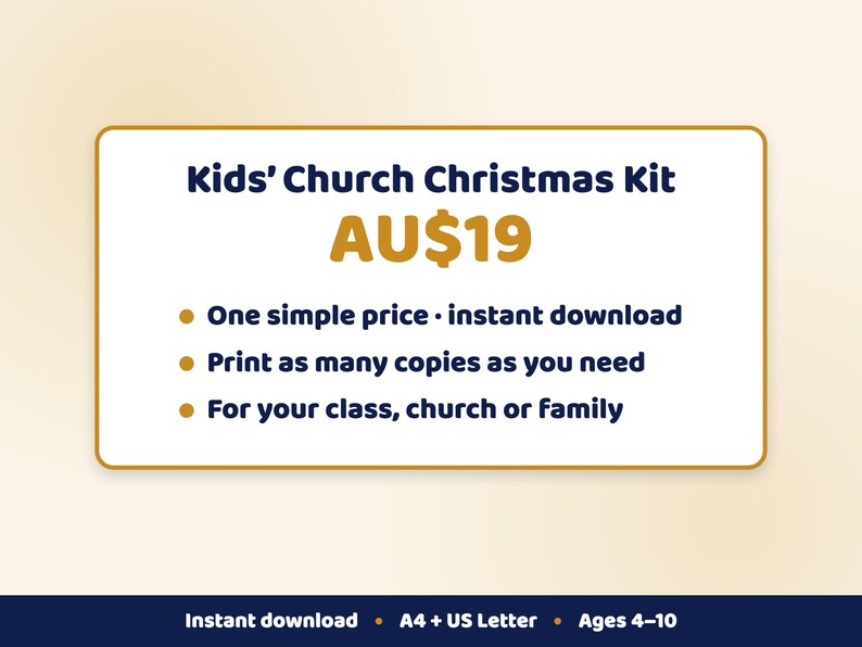 Weihnachtslektionspaket für Kindergottesdienst – 4 Advents-Sonntagsschullektionen, Videos zum Vorlesen der Weihnachtsgeschichte, Ausmalbilder, druckbare PDF-Datei Bild 6